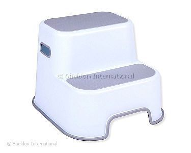 Tabouret marchepied pour enfants à 2 marches - Gris - Grossiste et Fournisseur