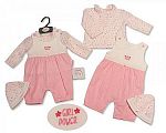 2 pcs barboteuse ensemble bébé fille en velours côtelé avec bonnet - Girl Power - Grossiste et Fournisseur