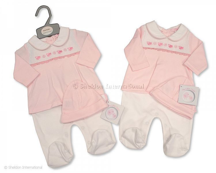 Faux 2 Pcs Ensemble Smocke Pour Bebe Fille Avec Bonnet Petits Oiseaux Grossiste Et Fournisseur Faux 2 Pcs Ensemble Smocke Pour Bebe Fille Avec Bonnet Petits Oiseaux Grossiste Et Fournisseur