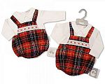 Faux 2 pcs tartan salopette ensemble bébé avec dentelle - Grossiste et Fournisseur