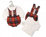 2 pcs tartan salopette ensemble bébé - Grossiste et Fournisseur
