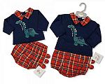 2 pcs tartan ensemble bébé - Dino - Grossiste et Fournisseur