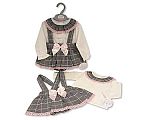 2 pcs robe ensemble bébé fille avec dentelle et nœud - 0-12 Mois - Grossiste et Fournisseur