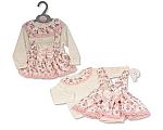 2 pcs robe ensemble bébé fille avec dentelle et nœud - 0-12 Mois - Grossiste et Fournisseur