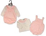 2 pcs salopette ensemble bébé fille avec nœud - Rose - Grossiste et Fournisseur