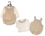 2 pcs salopette ensemble bébé fille avec nœud - Taupe - Grossiste et Fournisseur
