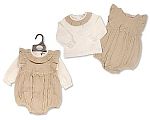 2 pcs barboteuse ensemble bébé fille avec nœud - Taupe - Grossiste et Fournisseur