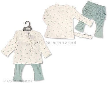 2 pcs legging ensemble bébé fille avec bandeau - Grossiste et Fournisseur