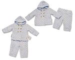 2 pcs ensemble bébé garçon avec capuche et boutons - Grossiste et Fournisseur