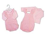 Jacquard 2 pcs salopette ensemble bébé fille avec nœud - Grossiste et Fournisseur