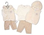 3 pcs ensemble bébé avec gilet à capuche en fourrure - Girafe - Grossiste et Fournisseur