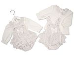 Jacquard 2 pcs salopette ensemble bébé fille avec nœud - Grossiste et Fournisseur