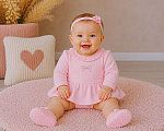 Robe bébé fille avec culottes et application de strass - Grossiste et Fournisseur