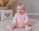 2 pcs jupe ensemble bébé fille avec application de strass et nœud - Grossiste et Fournisseur
