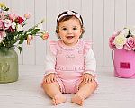 2 pcs salopette ensemble bébé fille avec application de strass - Grossiste et Fournisseur