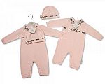 Tricoté coton barboteuse avec bonnet pour bébé fille - Grossiste et Fournisseur