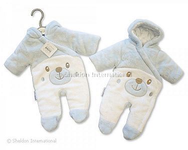 Habit de neige matelassé pour bébés - Teddy - Ciel - Grossiste et Fournisseur