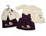 3 pcs robe ensemble bébé fille - Dans les Bois - Grossiste et Fournisseur