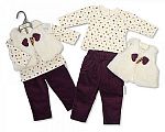 3 pcs leggings ensemble bébé fille - Dans les Bois - Grossiste et Fournisseur