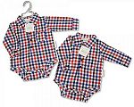 Coton tissé body manches longues - Little Man - Grossiste et Fournisseur