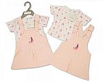 Coton salopette/robe ensemble bébé fille - Petit Marin - Grossiste et Fournisseur