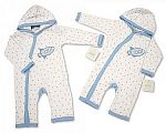 Combinaison bébé garçon avec capuchon et broderie au crochet - Grossiste et Fournisseur