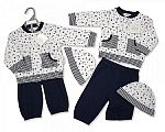 2 pcs coton ensemble bébé garçon avec bonnet - Capitaine - Grossiste et Fournisseur