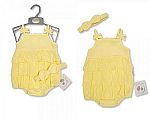 Barboteuse à étage avec nœuds et bandeau - Citron - Grossiste et Fournisseur