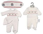 Pyjama bébé avec smocks et bonnet - Grenouille - Grossiste et Fournisseur