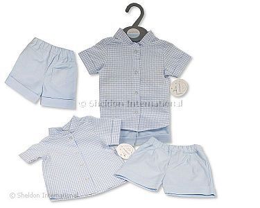 Short ensemble bébé garçon - Ciel - 12-24 Mois - Grossiste et Fournisseur