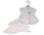 Robe bébé à volants avec smockage et nœud - Grossiste et Fournisseur