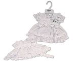 Robe bébé à volants avec broderie et nœuds - Grossiste et Fournisseur