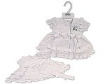 Robe bébé à volants avec broderie et nœuds - 6-24 mois - Grossiste et Fournisseur