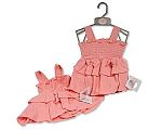 Robe bébé fille avec smocking et nœuds - Grossiste et Fournisseur