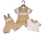 2 pcs salopette ensemble longue pour bébé garçon - Dino - Grossiste et Fournisseur