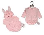 Pyjama  bébé  avec des oreilles de lapin - Court - Rose - Grossiste et Fournisseur