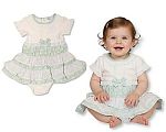 Robe bébé fille à volants avec nœud et culotte - Grossiste et Fournisseur