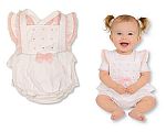 2 pcs salopette ensemble bébé fille avec nœud - Cœurs - Grossiste et Fournisseur