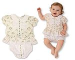 2 pcs ensemble bébé fille avec imprimé floral, dentelle et nœud - Grossiste et Fournisseur