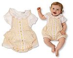 Vichy barboteuse set bébé fille avec dentelle - Grossiste et Fournisseur