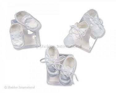 Chaussons bébé garçon de satin - 3 modèles - Grossiste et Fournisseur