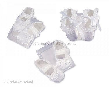 Chaussons bébé fille de satin - 3 modèles - Grossiste et Fournisseur