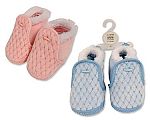 Chaussons bébé avec garniture en fourrure