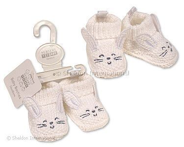 Chaussons tricotés pour bébé - Lapin - Grossiste et Fournisseur