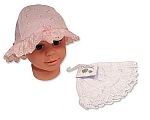Chapeau de soleil avec broderie, dentelle et nœud - Grossiste et Fournisseur