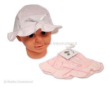 Chapeau de soleil avec broderie et nœud - Grossiste et Fournisseur