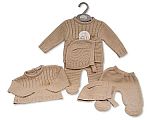 3 pcs ensemble tricoté pour bébés avec boutons - Grossiste et Fournisseur