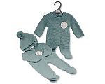 Combinaison tricoté pour bébés avec capuche et pompon - Grossiste et Fournisseur