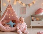3 pcs ensemble tricoté pour bébé fille avec pompons - Grossiste et Fournisseur