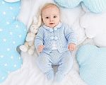 3 pcs ensemble tricoté pour bébé garçon avec pompons - Grossiste et Fournisseur